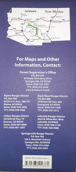 Apache-Sitgreaves National Forests, Arizona [Paper/Non-Laminated] - Wide World Maps & MORE!