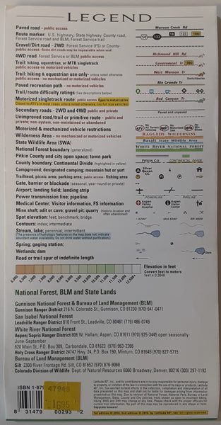 Aspen — Snowmass Trails Recreation Topo Map - Wide World Maps & MORE!