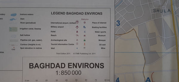 Iraq 1:2M & Baghdad 1:25,000 Travel Map (International Travel Maps) - Wide World Maps & MORE!