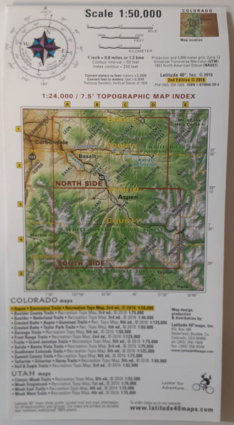 Aspen — Snowmass Trails Recreation Topo Map - Wide World Maps & MORE!