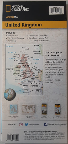 United Kingdom (National Geographic Adventure Map, 3325) - Wide World Maps & MORE!